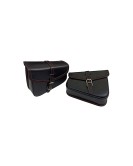 Royal Enfield GT and Interceptor 650 Leather Comfortable Dual Seat with Pannier Bag