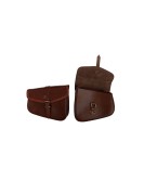 Royal Enfield GT Continental and Interceptor 650 Genuine Leather Tan Brown Pannier Bags