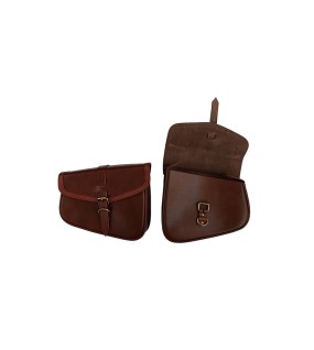 Royal Enfield GT Continental and Interceptor 650 Genuine Leather Tan Brown Pannier Bags
