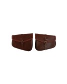 Royal Enfield GT Continental and Interceptor 650 Genuine Leather Tan Brown Pannier Bags