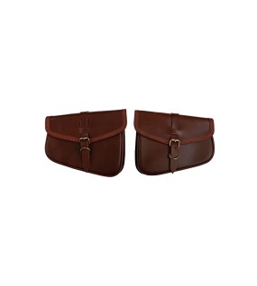 Royal Enfield GT Continental and Interceptor 650 Genuine Leather Tan Brown Pannier Bags