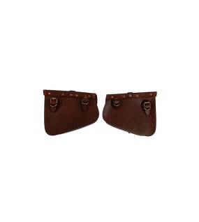 Royal Enfield Meteor 350cc Genuine Leather Brown Pannier Bags