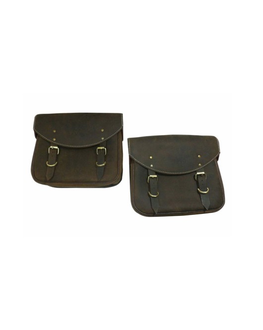 Royal Enfield Genuine Leather Saddle Bags Pair For Classic Models 500cc 350cc