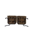 Royal Enfield Classic 350cc 500cc Leather Saddle Bags Dust Color With Mounting  