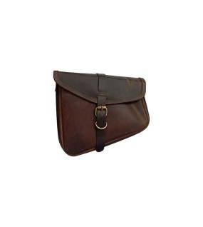 Royal Enfield GT and Interceptor 650cc Leather Tobacco Color Pannier Bags Pair