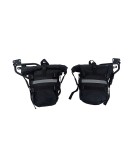Royal Enfield Classic 350cc 500cc Canvas Saddle Bags Pair Black With Mounting