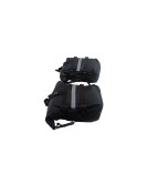 Royal Enfield Classic 350cc 500cc Canvas Saddle Bags Pair Black With Mounting