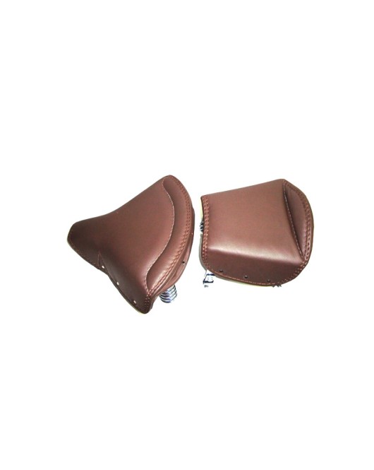 Bullet Classic Sprung Front And Pillion Seat Tan Colour