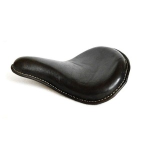 Custom Bobber Chopper Harley Sportster Black Leather Finish Deep Dish Seat