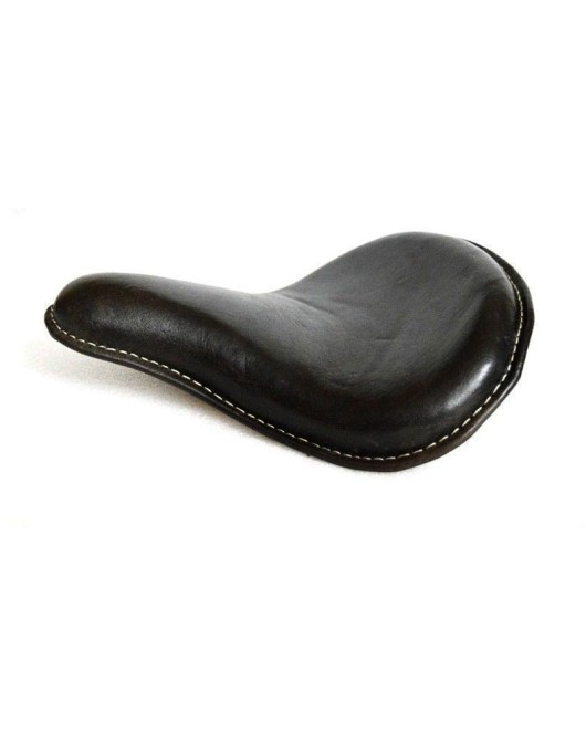 Custom Bobber Chopper Harley Sportster Black Leather Finish Deep Dish Seat
