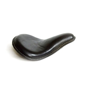 Custom Bobber Chopper Harley Sportster Black Leather Finish Deep Dish Seat