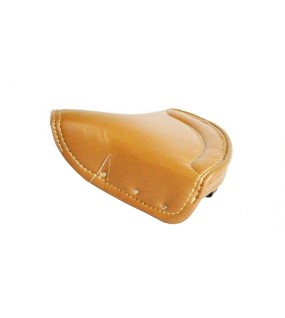 New Royal Enfield Tan VINYL Front Solo Seat With Chrome Springs Complete