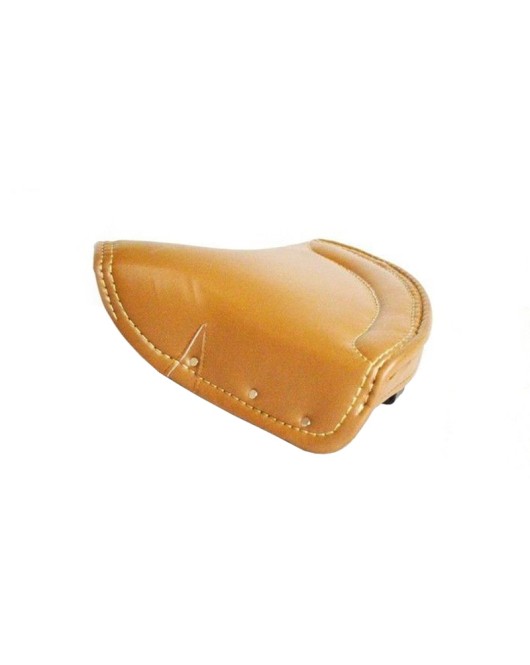New Royal Enfield Tan VINYL Front Solo Seat With Chrome Springs Complete