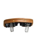 New Royal Enfield Tan VINYL Front Solo Seat With Chrome Springs Complete