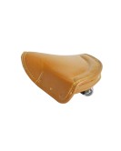 New Royal Enfield Tan VINYL Front Solo Seat With Chrome Springs Complete