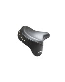 New 16" Harley Chopper Classic Police Seat Skirted Black With Springs