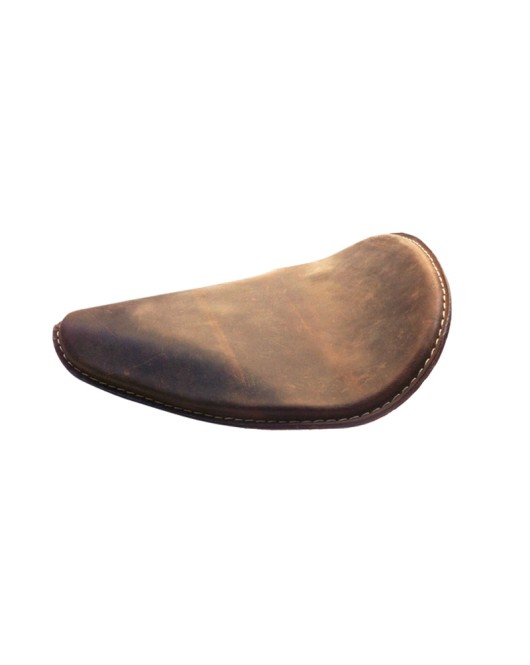 Custom Bobber Chopper Harley Sportster Steel Leather Based Seat Brown