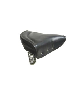 New Royal Enfield Black Leather Front Solo Seat With Chrome Springs Complete