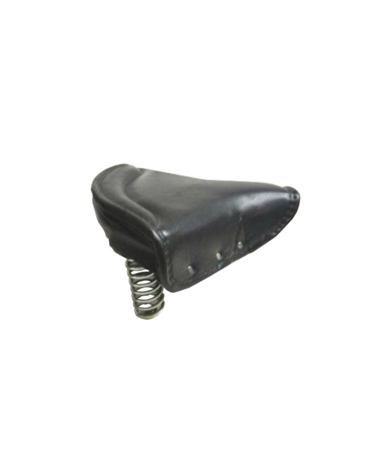 New Royal Enfield Black Leather Front Solo Seat With Chrome Springs Complete