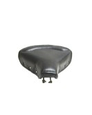 New Royal Enfield Black Leather Front Solo Seat With Chrome Springs Complete