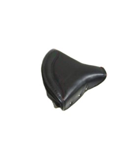 New Royal Enfield Black Leather Front Solo Seat With Chrome Springs Complete