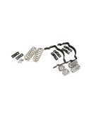 BSA Triumph Enfield Tan Leather Front & Rear Seat Set Chrome Springs