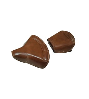 Bullet Classic 500cc 2017 Sprung Front And Pillion Seat Leather Brown Tan Color
