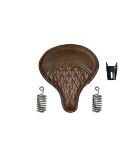 Royal Enfield 350cc &amp; 500cc Classic Leather Brown Color Seat With Spring