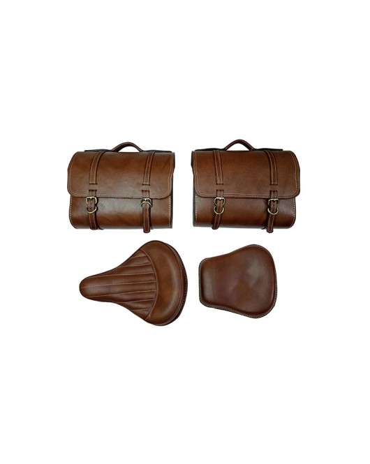Royal Enfield 350cc 500cc Standard Bike Front and Rear Seats With Saddle Bags