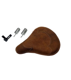Genuine Leather Front Rider Solo Seat for Royal Enfield Classic 500cc 350cc