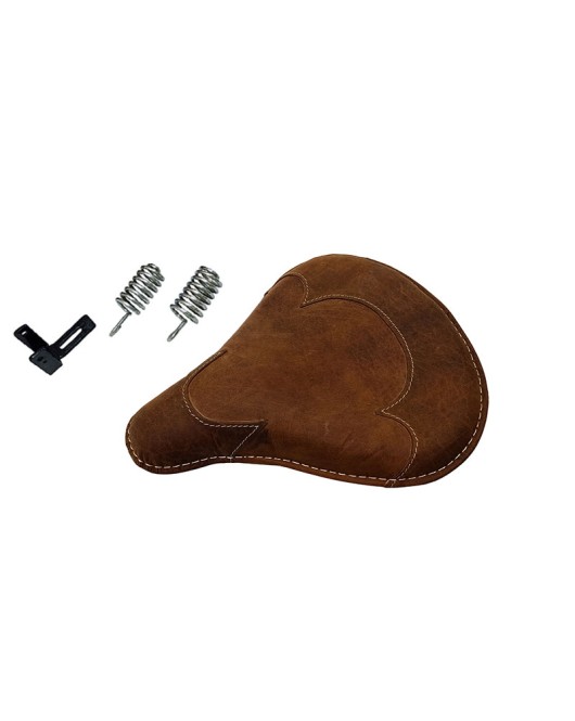 Genuine Leather Front Rider Solo Seat for Royal Enfield Classic 500cc 350cc