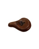 Royal Enfield Classic 350 500 Engraved Leather Front Seat Brown    