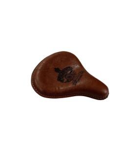 Royal Enfield Classic 350 500 Engraved Leather Front Seat Brown    