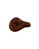 Royal Enfield Classic 350 500 Engraved Leather Front Seat Brown    