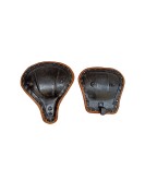 Royal Enfield Classic 500cc 350cc Brown Tan Front and Rear Leather Seats with Bags