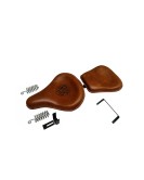 Royal Enfield Classic 500cc 350cc Brown Tan Front and Rear Leather Seats with Bags
