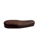 Royal Enfield GT Continental and Interceptor 650 Diamond Design Leather Dual Seat Cherry Brown