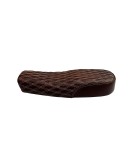 Royal Enfield GT Continental and Interceptor 650 Diamond Design Leather Dual Seat Cherry Brown