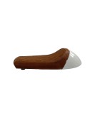 Royal Enfield GT Continental and Interceptor 650 Single Seat Brown Tan With White Cowl