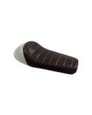 Royal Enfield GT Continental and Interceptor 650 Single Seat Coffee Brown with White Cowl