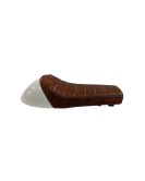 Royal Enfield GT Continental and Interceptor 650 Single Seat Brown Color With White Cowl
