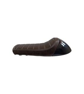 Royal Enfield GT Continental and Interceptor 650 Single Seat Coffee Brown with Black Cowl