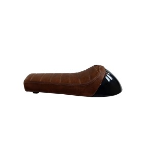 Royal Enfield GT Continental and Interceptor 650 Single Seat Brown Color with Black Cowl