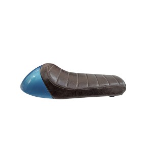 Royal Enfield GT  Continental and Interceptor 650 Single Seat Coffee Brown with Blue Cowl