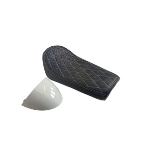 Royal Enfield GT Continental and Interceptor 650 Single Seat Black With White Cowl