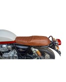 Royal Enfield GT Continental and Interceptor 650 Brown Genuine Leather Dual Seat