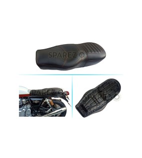 Royal Enfield Black Genuine Leather Dual Seat For GT Continental and Interceptor 650