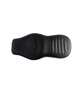 Royal Enfield Black Genuine Leather Dual Seat For GT Continental and Interceptor 650