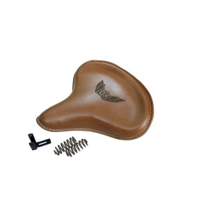 Genuine Leather Royal Enfield Standard Bullet 350 500 Front Brown Tan Solo Seat