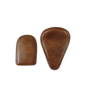 Genuine Leather Royal Enfield Classic 350 500 Low Rider Front and Rear Seat Tan Color